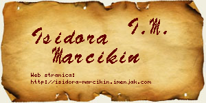 Isidora Marcikin vizit kartica